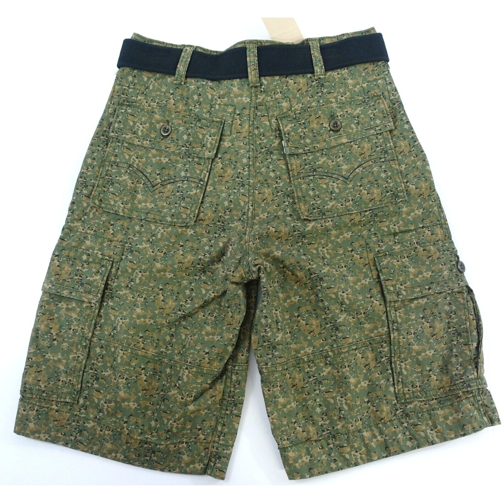 Levis Cargo Shorts Mens 30 Army Military Camouflage Belted Retail $56 - Picture 5 of 6